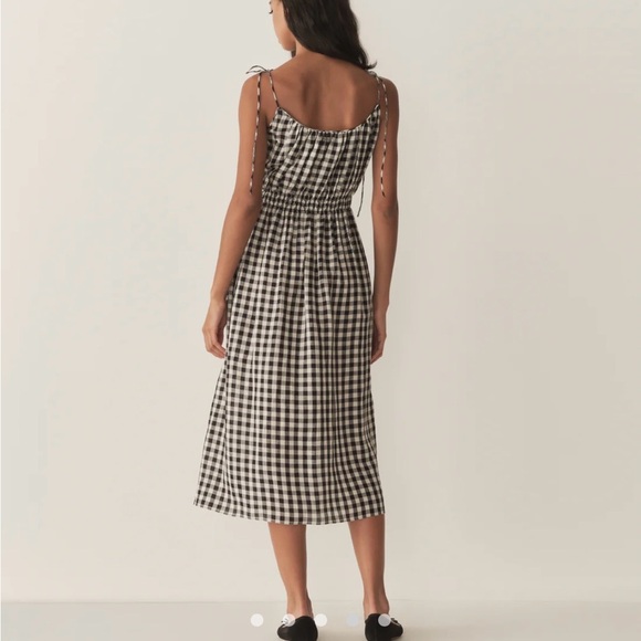 Doen Leslie Black and White Gingham Midi Dress - Picture 10 of 11